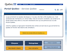 Tablet Screenshot of gouv.qc.ca